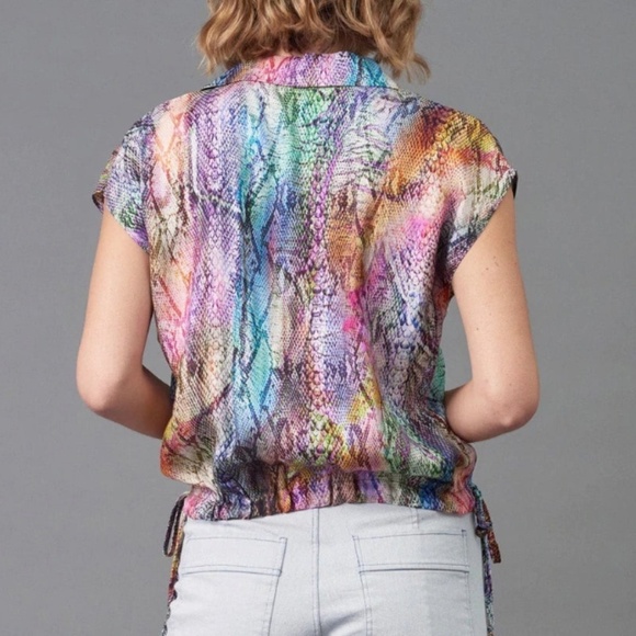 Lola & Sophie colorful Python shirt, M, CB2259 - Picture 3 of 8